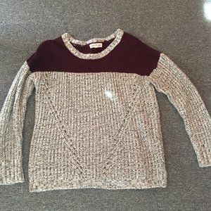 Purple Heathered Grey Sweater